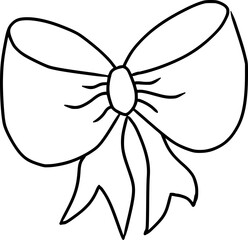 Ribbon Bow Outline 