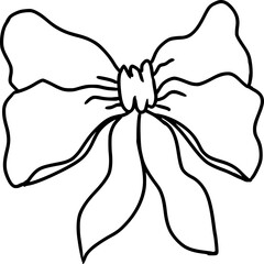 boho bow ribbon coquette, hair bow kawaii