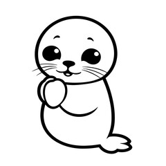 Cute seal illustration