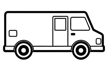 Delivery Truck silhouette vector illustration