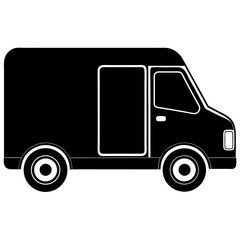 Delivery Truck silhouette vector illustration