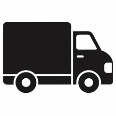 Delivery Truck icon silhouette vector illustration