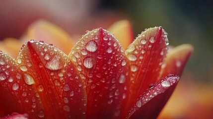 Dew-kissed flower petals