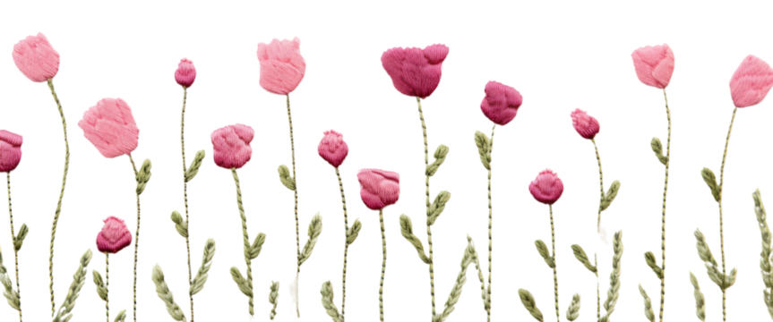 PNG Little pink rose garden pattern backgrounds embroidery.