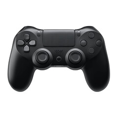 A stylish black gamepad isolated on a solid surface, perfect for gaming enthusiasts