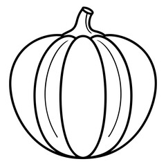 Acorn Squash line art vector