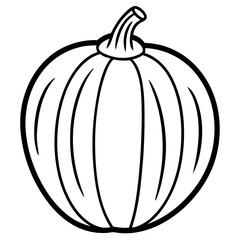 Acorn Squash line art vector