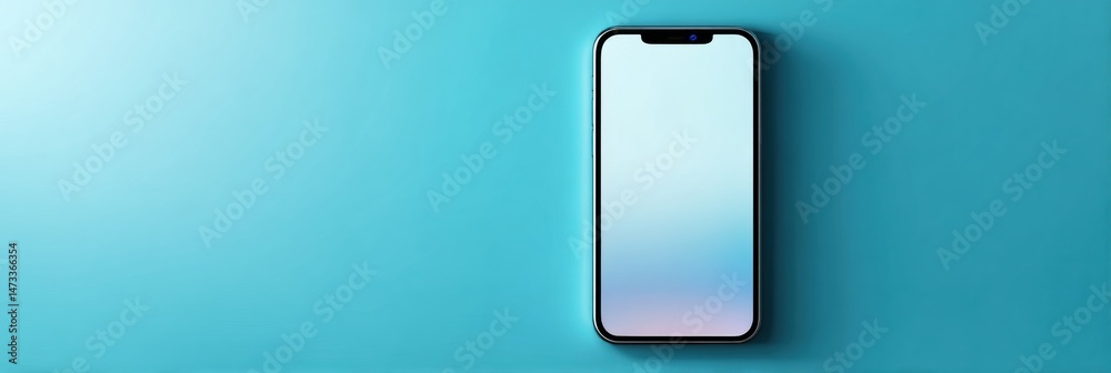 Poster Digital Health App Mockup Displayed on Smartphone With Gradient Background Showcasing Modern Design Features for User Engagement