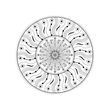 Mandala Design  Intricate Circular for Relaxation and Meditation