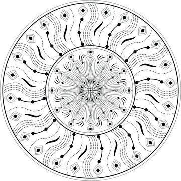 Mandala Design  Intricate Circular for Relaxation and Meditation
