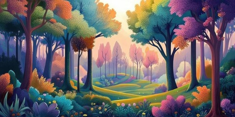 forest in the morning