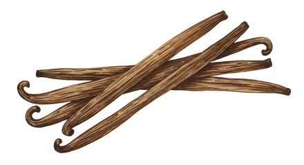 Warm Tones and Intricate Detail: A Close-Up of Aromatic Vanilla Beans