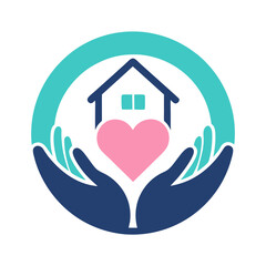 Teal circular logo in a digital format representing unity and care in medical branding