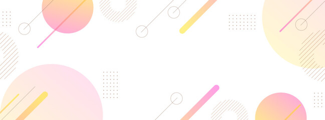 Banner background, geometric simple design,shape, orange and purple, line, vector illustration