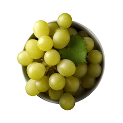 Close-up shot of ripe green grapes in a bowl