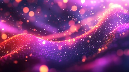 Abstract vibrant particles swirling