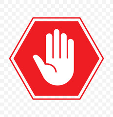Obraz premium Stop, do not cross, ban, forbidden and alert icon set. Stop sign red color isolated. Vectors stop hand sign vector illustration. EPS 10