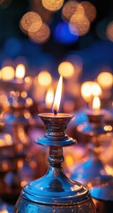 Flickering candlelight, warm glow