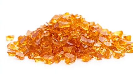 Polyester resin isolated on white background