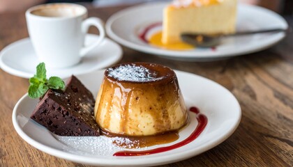 喫茶店のプリン