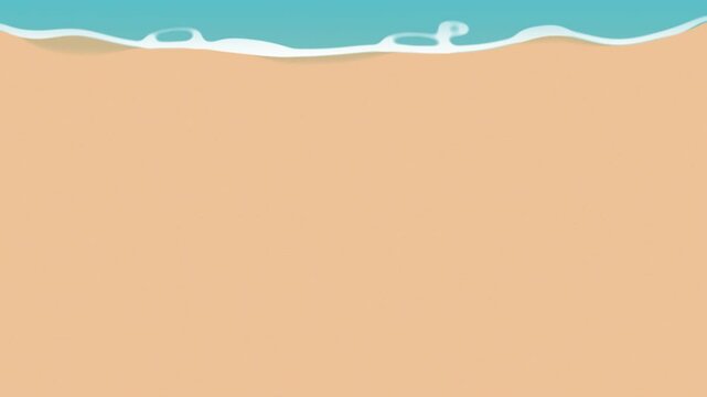 2D animation of sea waves on the beach