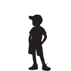 Standing Boy Silhouette Set

Boy Figure Black and White

Kid Standing Vector Icons
