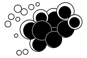 Bubbles silhouette vector illustration