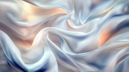 Obraz premium Soft, flowing, light-toned fabric drapes