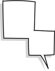 Speech bubble in Hand-drawn style set, Chatting box, Message box, Talk bubble, speak bubble, think balloon, design element, vector illustration	
