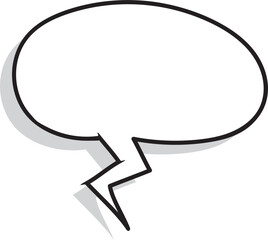 Speech bubble in Hand-drawn style set, Chatting box, Message box, Talk bubble, speak bubble, think balloon, design element, vector illustration	