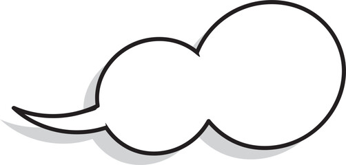 Speech bubble in Hand-drawn style set, Chatting box, Message box, Talk bubble, speak bubble, think balloon, design element, vector illustration	