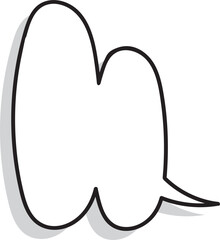 Speech bubble in Hand-drawn style set, Chatting box, Message box, Talk bubble, speak bubble, think balloon, design element, vector illustration	