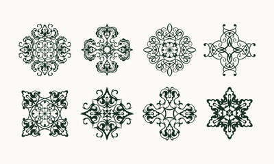 Turkish Geometric Patterns in Elegant Monochrome Style
