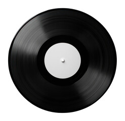Obraz premium PNG Vinyl album cover mockup record music black.