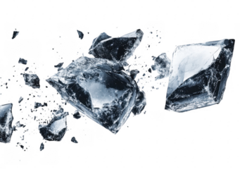 Shattering Ice Cubes,  Abstract Texture