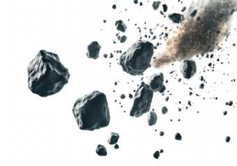 Asteroid Field in Space,  Cosmic Rocks and Debris