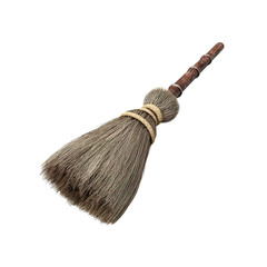 Rustic Hand-Broom with Wooden Handle and Natural Bristles