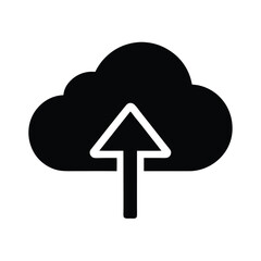 cloud upload symbol icon vector illustration
