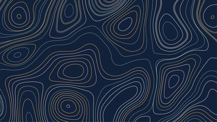 Trendy modern background and texture. Topographic multicolored linear background for design. Topographic contour map. Vector cartography illustration. 