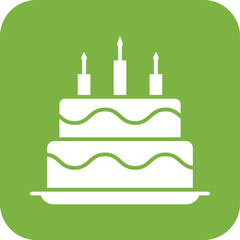 Cake icon vector image. Suitable for mobile apps, web apps and print media.