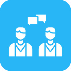 Discussion icon vector image. Suitable for mobile apps, web apps and print media.