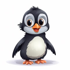 Obraz premium Adorable Animated Penguin Character with Playful Expression and Simplistic Design