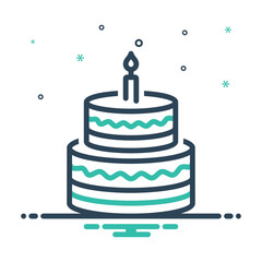 Mix icon for cake