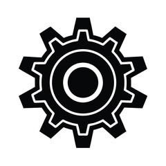mechanical gear system icon vector illustration