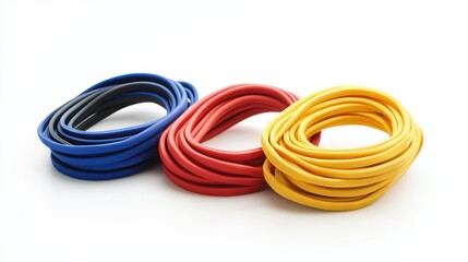 Naklejka premium Resistance bands isolated on white background