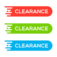 Set of Vector Clearance Labels