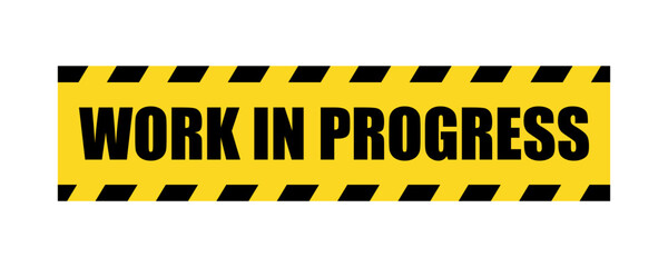 Vector Work in Progress Yellow Police Line Tape