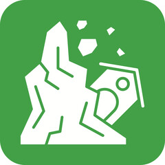 Landslide icon vector image. Suitable for mobile apps, web apps and print media.