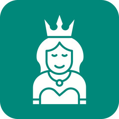 Princess icon vector image. Suitable for mobile apps, web apps and print media.