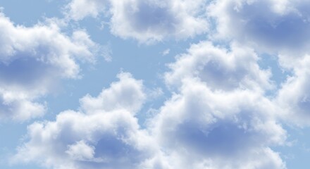 Serene Sky: A Canvas of Soft White Clouds and Gentle Blue